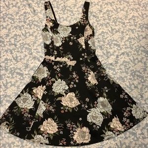 Black floral dress